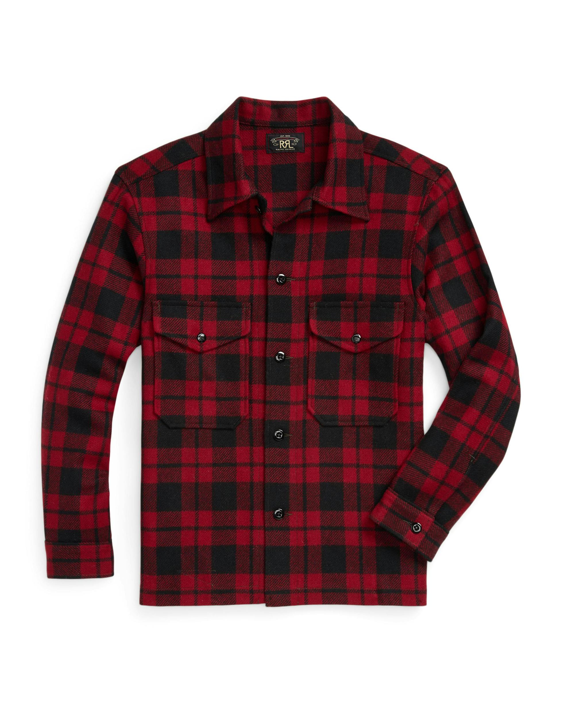 Red and black box shirt shop